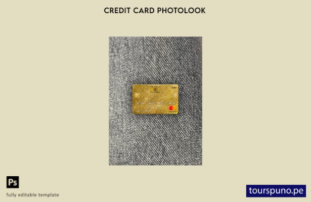 listo para imprimir plantilla frontal de aspecto fotográfico dorado de Masterc 3